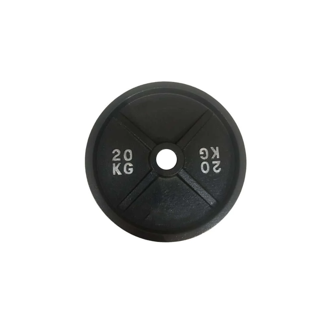 Black Cast Iron Olympic Weight Plates | 50mm Powerlifting Discs (1.25kg - 25kg) - Image 5
