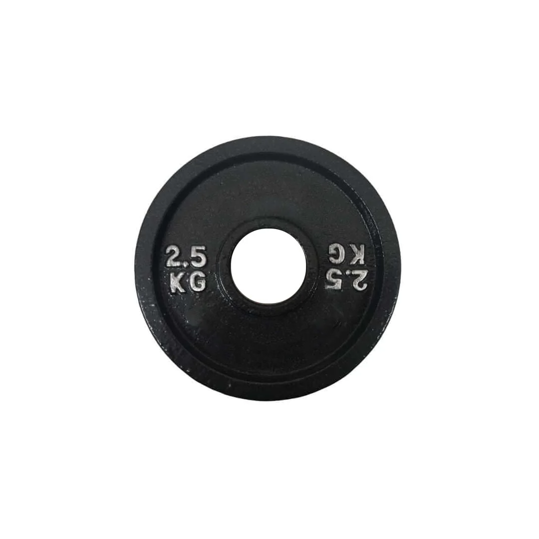 Black Cast Iron Olympic Weight Plates | 50mm Powerlifting Discs (1.25kg - 25kg) - Image 6