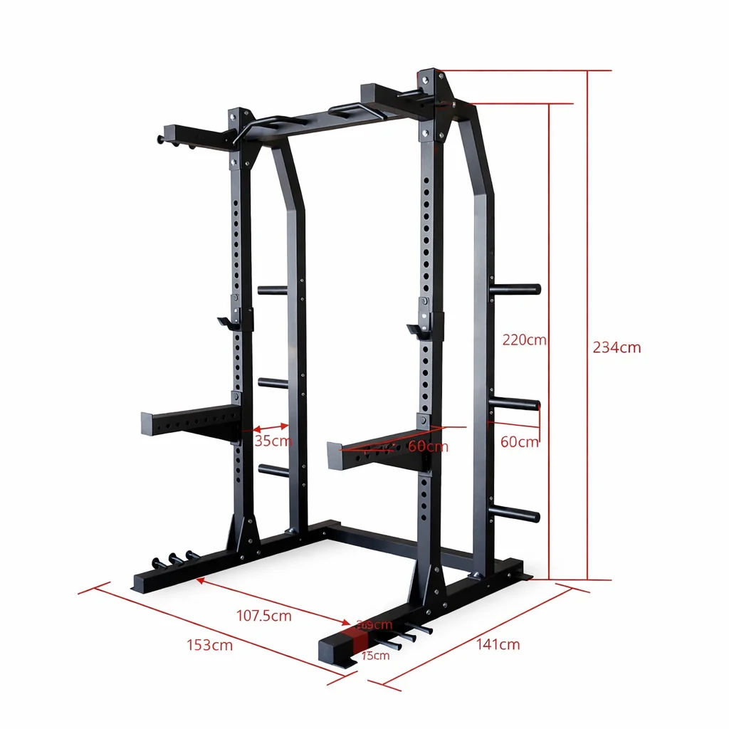 Commercial Squat Rack with Plate Holders - Image 3