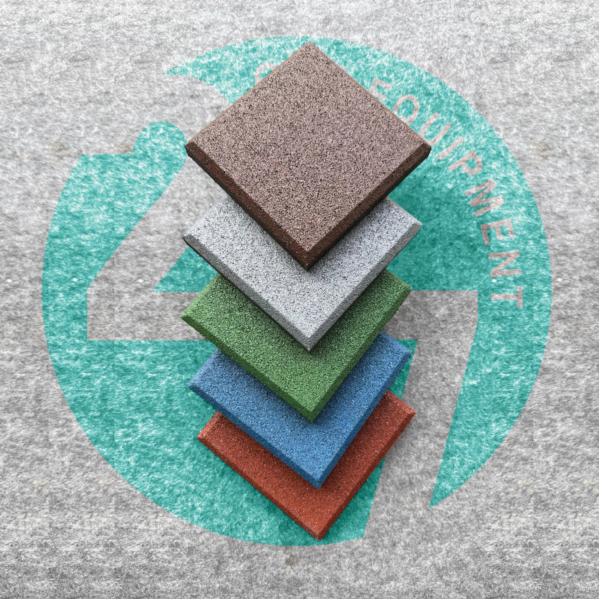 Premium Grade Coloured Rubber Tile for Gym Flooring (1m x 1m x 15mm) - Image 11