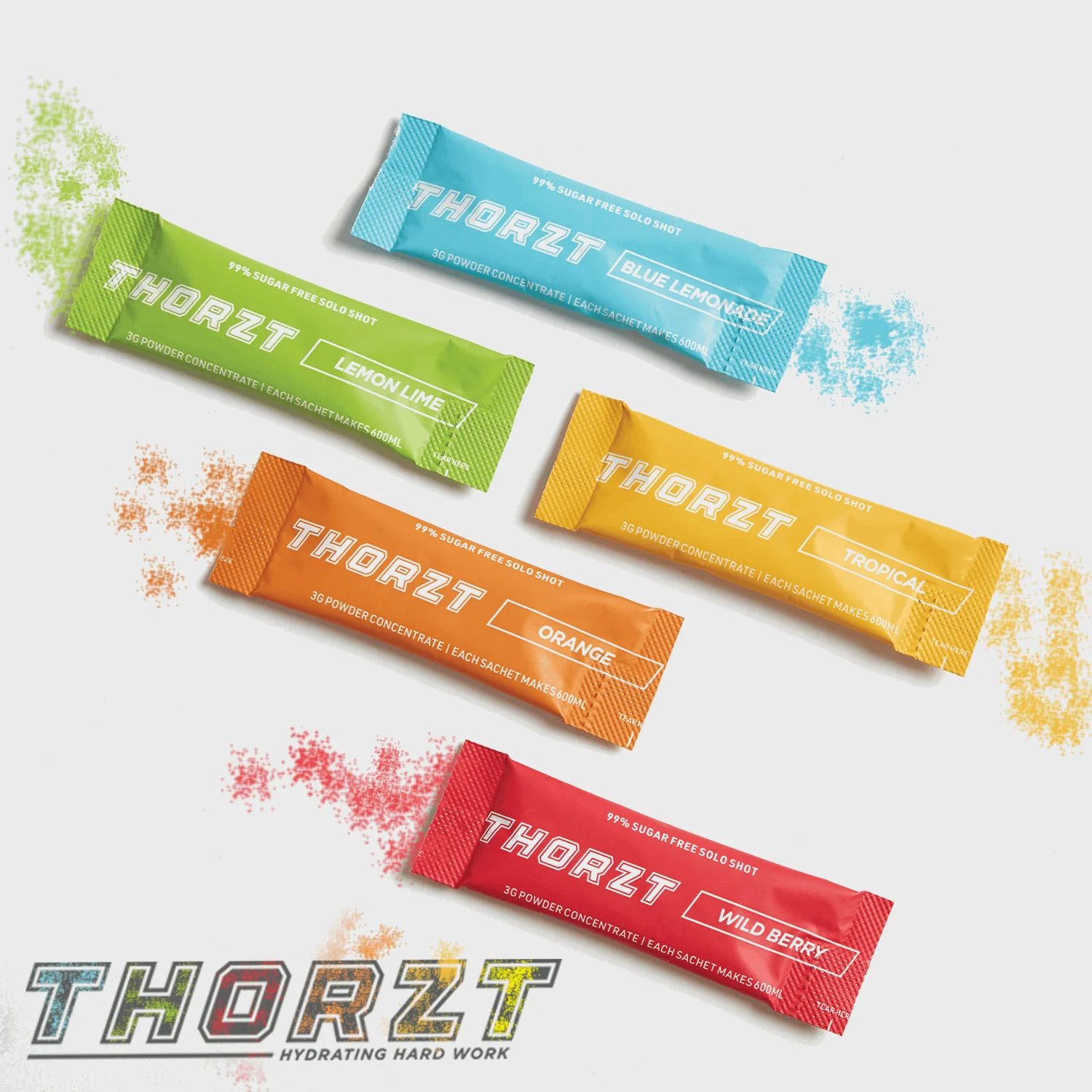 Thorzt Sugar-Free Electrolyte Solo Shot - Mixed Flavours 50 x 3g - Image 3